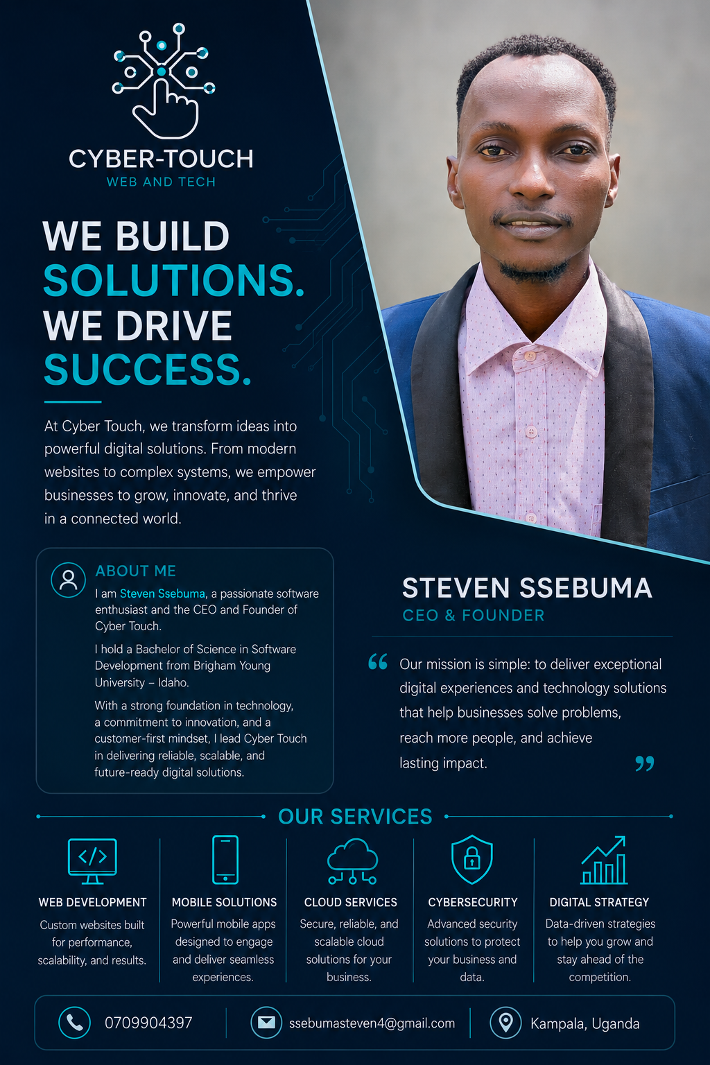 Steven Ssebuma, CEO and Founder of Cyber Touch