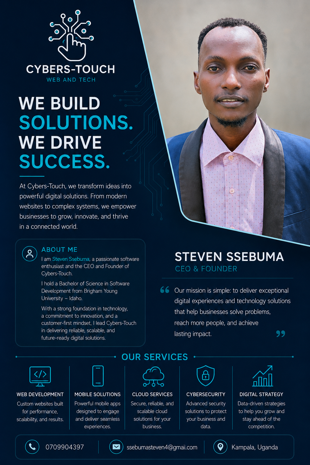 Steven Ssebuma, CEO and Founder of CybersTouch
